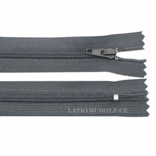 Zip spirálový 3mm nedělitelný 12cm 309K-šedá