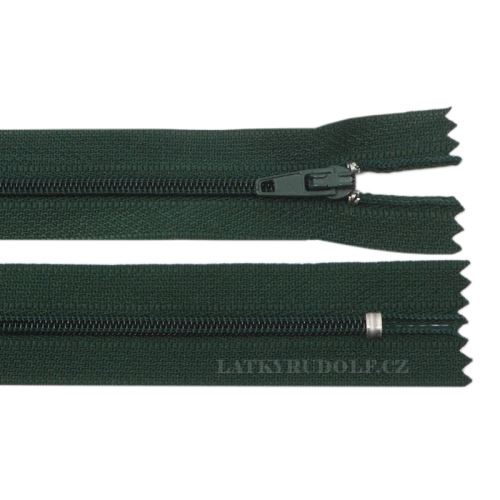 Zip spirálový 3mm nedělitelný 264K-tmavě zelená
