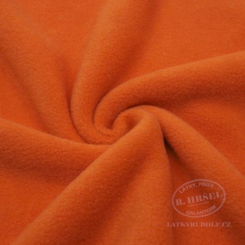 Látka Fleece antipilling uni oranžový 150060