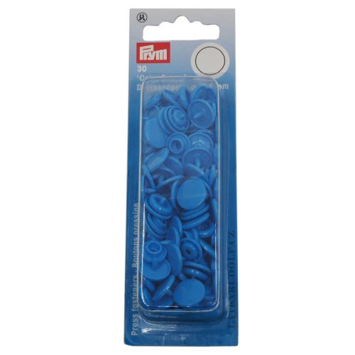 Patenty plast. Color snaps 12,4mm modré