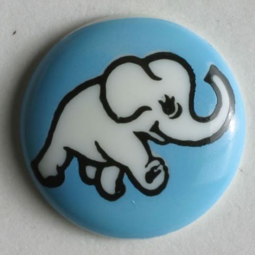 Knoflík Dill 15mm slon modrý 210937