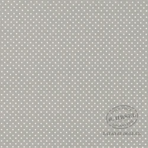 Látka Puntík 2mm piselli šedý (gris) 101159