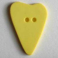 Gombík Dill 28mm srdce žlté 289073