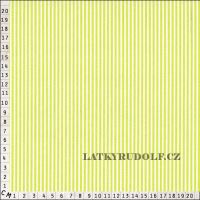 Látka Proužek 2mm zelenožlutý 101905 metr (1)