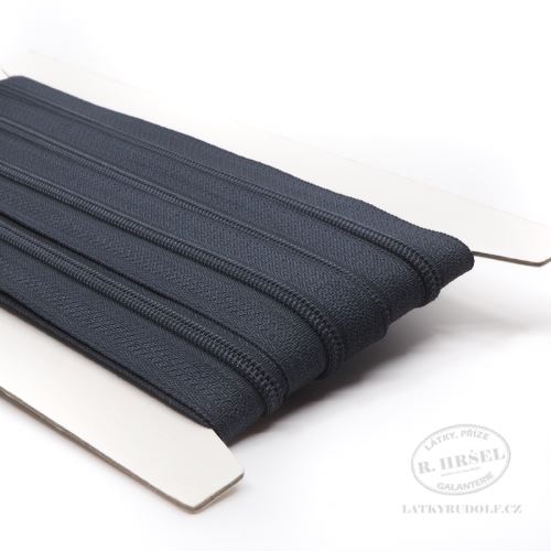 Zip spirálový v metráži 3mm 312-tm.šedý, zesílený