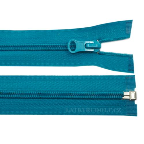 Zip spirálový 6mm dělitelný 65cm 207L-zelenotyrkysová
