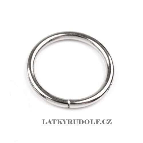Kroužek kovový 25mm nikl