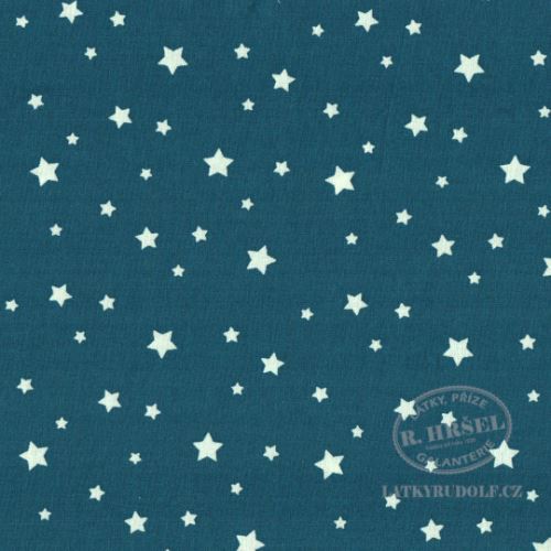 Látka Hvězdičky Zetoile (indigo) 103094