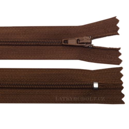 Zip spirálový 3mm nedělitelný 12cm 280K-hnědá