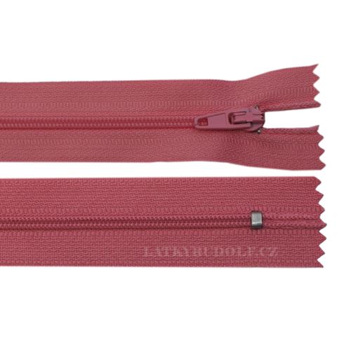 Zip spirálový 3mm nedělitelný 18cm 137L-tmavě růžová