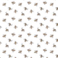 Cotton fabric – bees on a cream background digi 103867 poplin