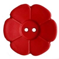 Knoflík Dill 28mm kytka červená 289096
