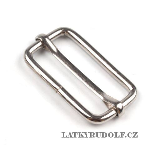 Posunovač na popruhy 30x15mm nikl