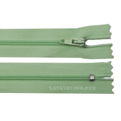 Zip spirálový 3mm nedělitelný 30cm 246L-pistáciová