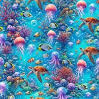 Cotton Fabric – Sea World 103864