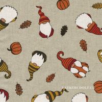 Forest gnomes-autumn fabric on solid slat 202153