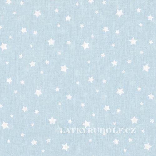 Látka Hvězdičky Zetoile na sv. modré (glacier) 102557