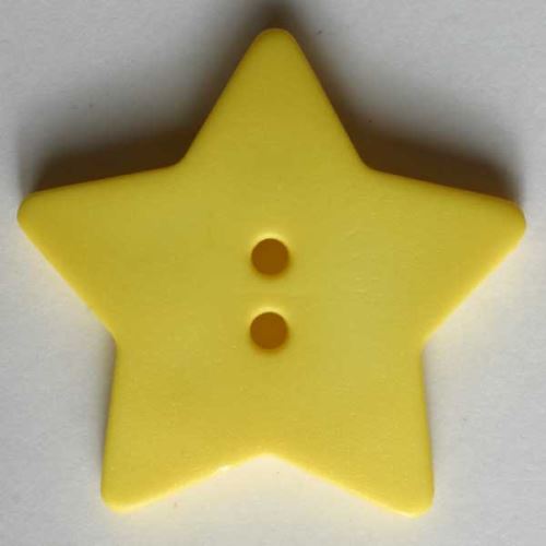 Knoflík Dill 15mm hvězda žlutý 189048