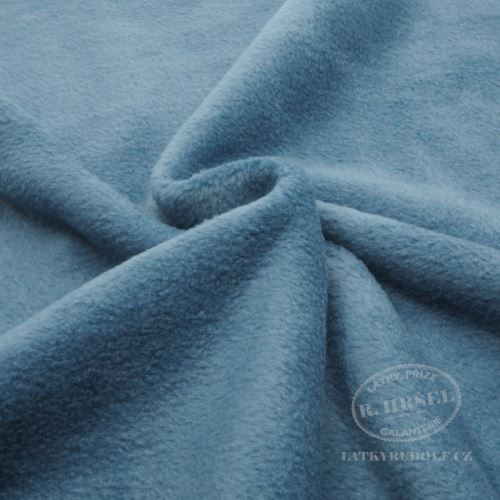 Látka Fleece antipilling uni modrý (jeans) 150089