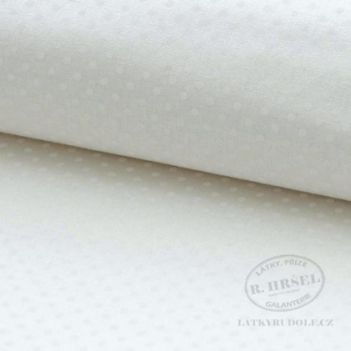 Látka Puntík 2mm smetanový na smetanové 102568