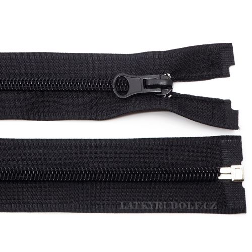 Coil zipper 5mm open end 50cm 332-black - Fabrics Rudolf