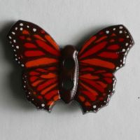 Guzik Dill 28mm motyl czerwony 340610