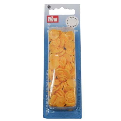 Patenty plast. Color snaps 12,4mm žluté