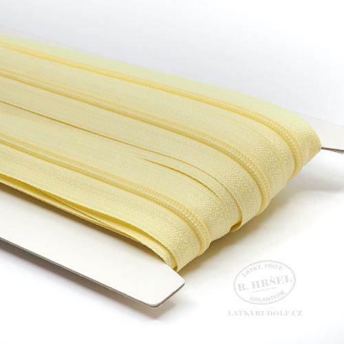 Zip spirálový 3mm v metráži 109-žlutý