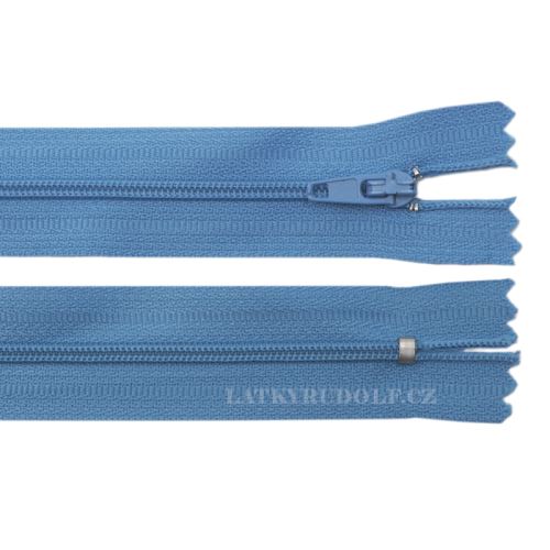 Zip spirálový 3mm nedělitelný 12cm 206K-modrá
