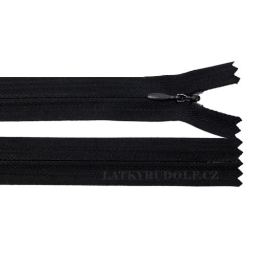 Zip skrytý 3mm nedělitelný 332-černý