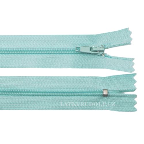 Zip spirálový 3mm nedělitelný 35cm 191K-mentolová