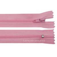 Zips špirálový 3mm nedeliteľný 60cm 133K-ružová