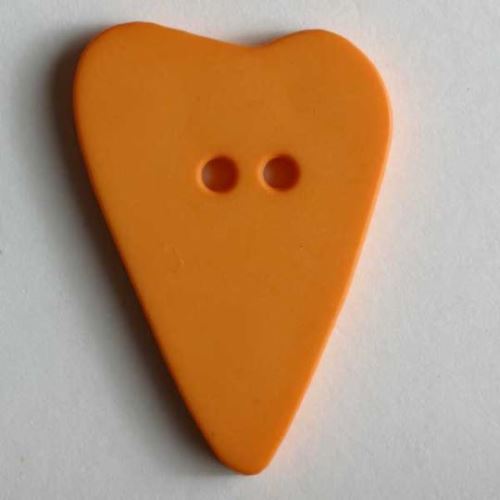 Knoflík Dill 28mm srdce oranžové 289075