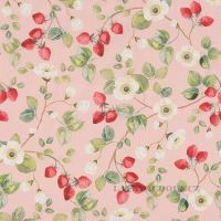 100% Cotton poplin fabric Strawberries digital print 103806