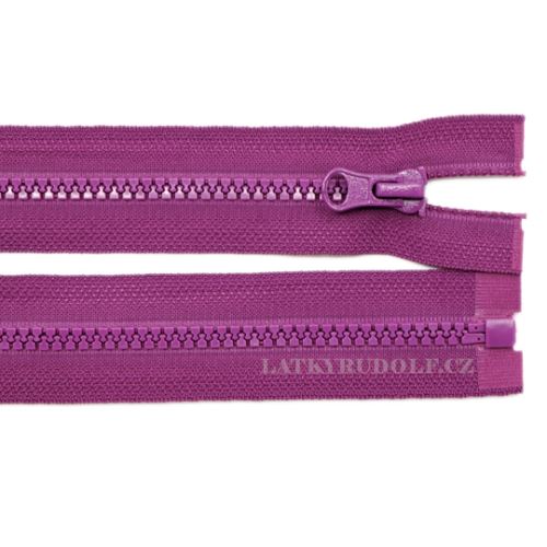 Zip kostěný 5mm dělitelný 65cm 175-fialová