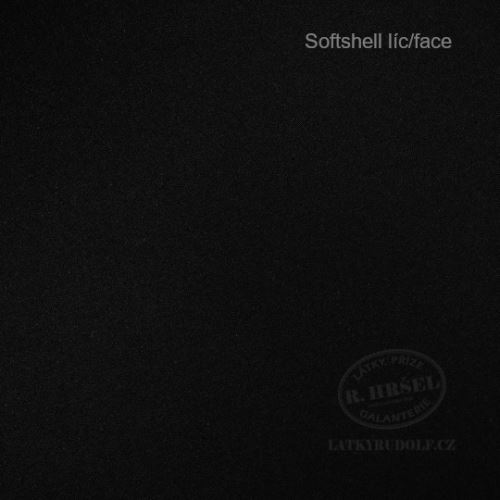 Látka Softshell zimní černý 166001