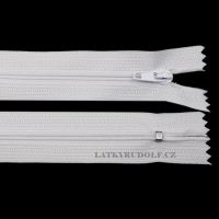 Zips špirálový 3mm nedeliteľný 30cm 101K-biela
