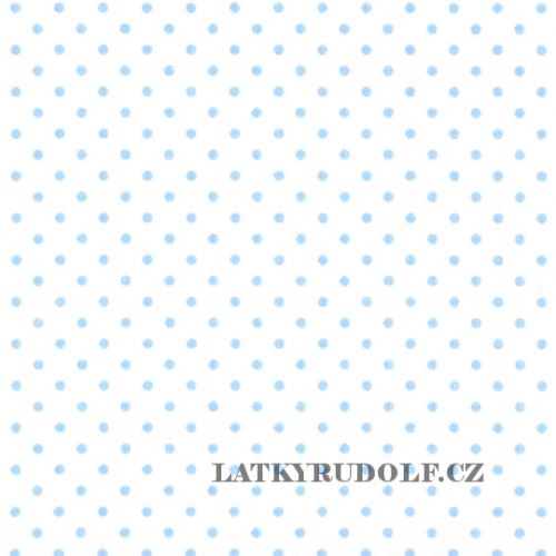 Látka Puntík 4mm modrý na bílé 102428