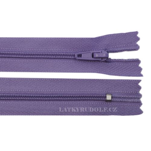 Zip spirálový 3mm nedělitelný 18cm 166L-levandulová