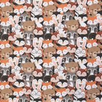 Forest Animals Cotton Knit Fabric 149486