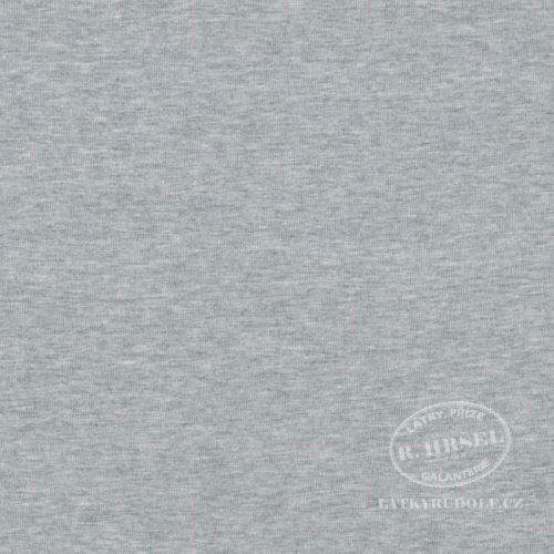 Látka Bavlněný úplet 220g sv.šedý melír (chine gris) 142532