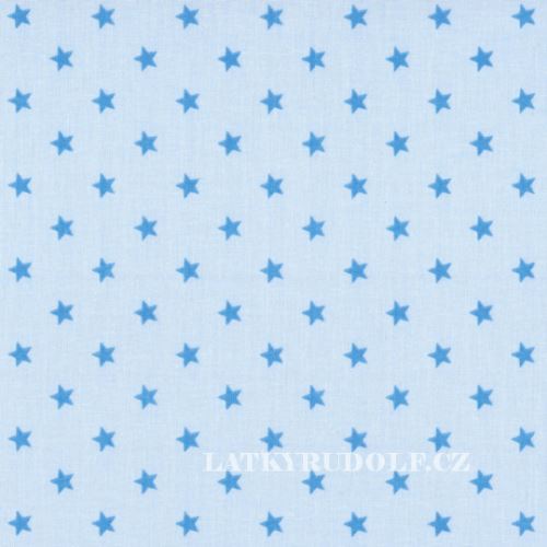 Látka Hvězdičky modré na modré 102328