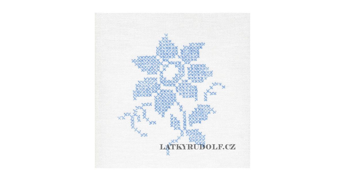 Křížkové vyšívání 25x23,5cm kytka OS139 - Fabrics Rudolf