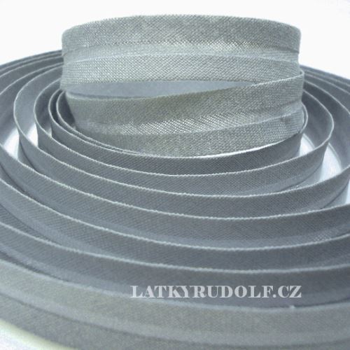 Šikmý bavlněný 14mm světle šedý