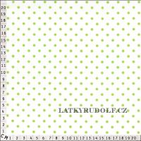 Látka Puntík 4mm zelený na bílé 102507 metr (1)