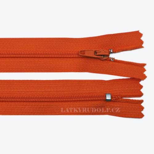 Zip spirálový 3mm nedělitelný 12cm 154K-oranžová